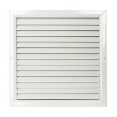 Alumínium szellőzőrács fix zsaluval 400x350 mm