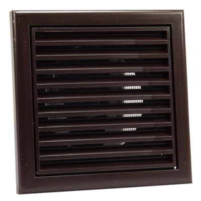 Műanyag barna szellőzőrács csőcsonkkal 100 mm