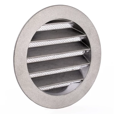 Fém szellőzőrács rovarhálóval 125 mm
