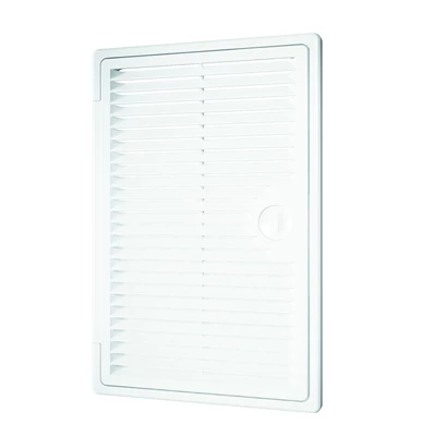 Műanyag szervizajtó szellőzőrácsal 200x250 mm