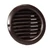 Műanyag barna szellőzőrács rovarhálóval 100mm